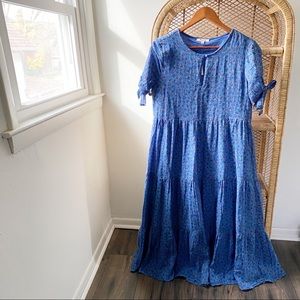 Madewell NWT Tie Sleeve Tiered Floral Maxi Dress✨